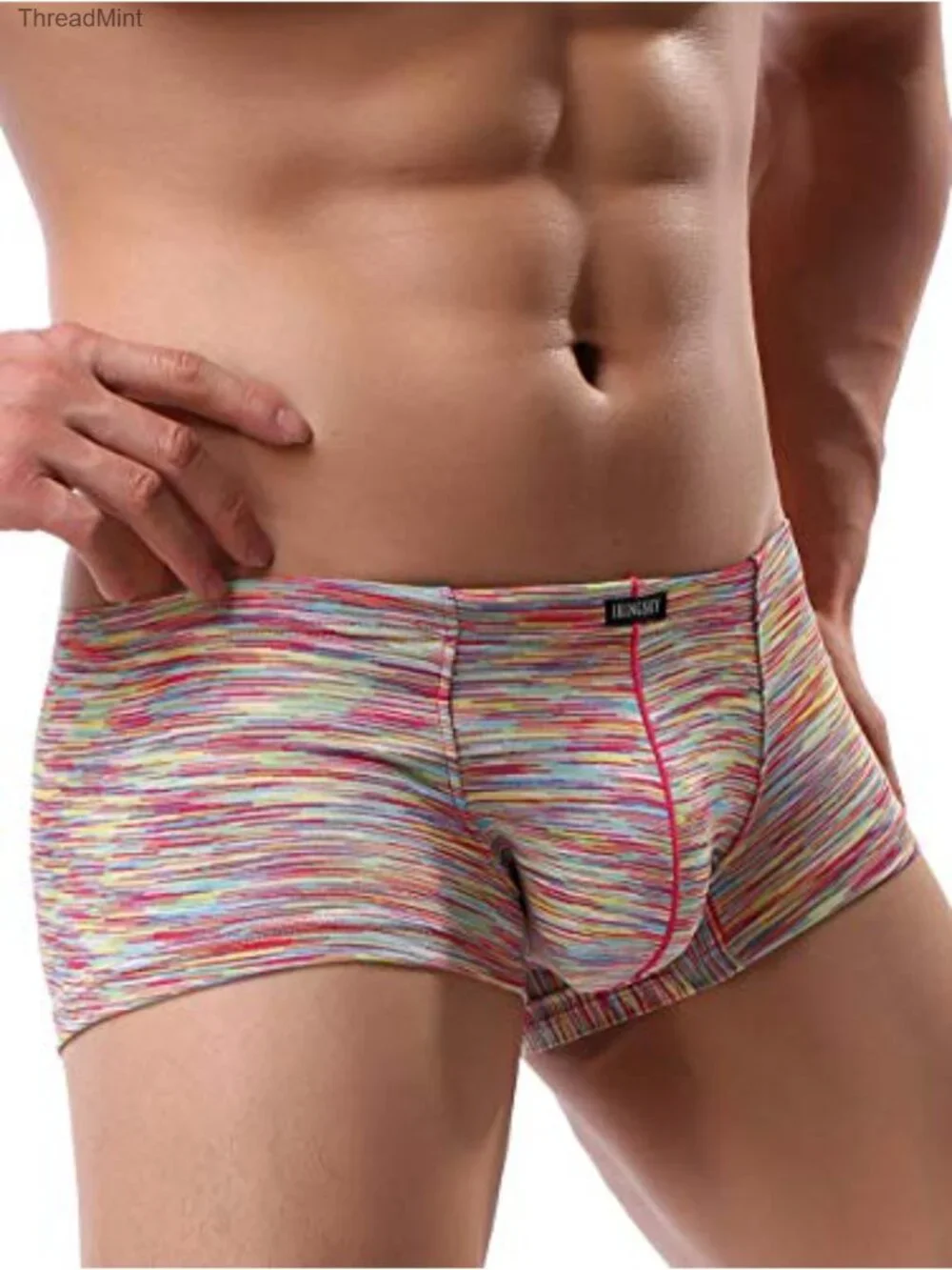 Men's Low Rise Boxer Briefs Stretch Microfiber Pouch Underwear